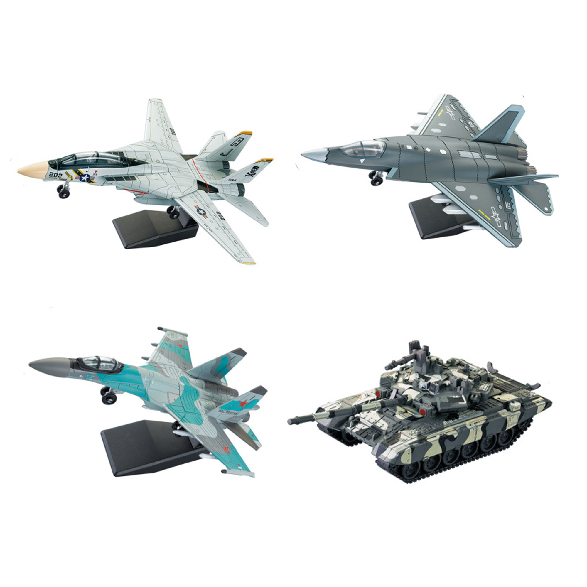 Buy DIY Military Building Blocks Set - F14 Tomcat, F-35, Su35s & T90 Tank in Bangladesh