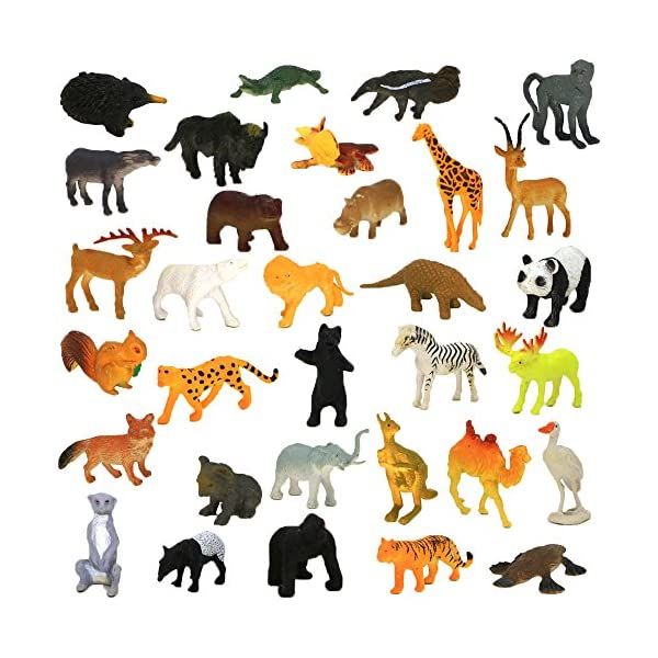Buy Plastic Mini 22 Piece Animal Toy Set Collection For Kids in Bangladesh