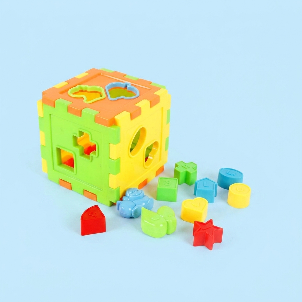 Buy Kids Baby Children Alphabet/Shape Cube Intellectual Building Blocks Box, Early Learning Educational Brain Training Toy in Bangladesh