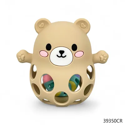 Buy Bear Motif Baby Silicone Rattle with Jhunjhuni Sound in Bangladesh
